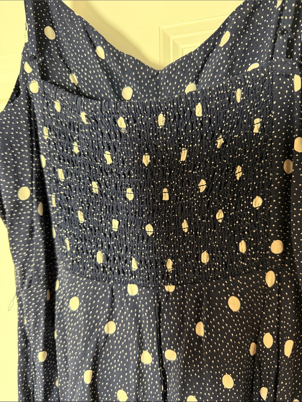 Old Navy Navy Polka Dot Spaghetti Strap Mini Dress - Picture 6 of 7
